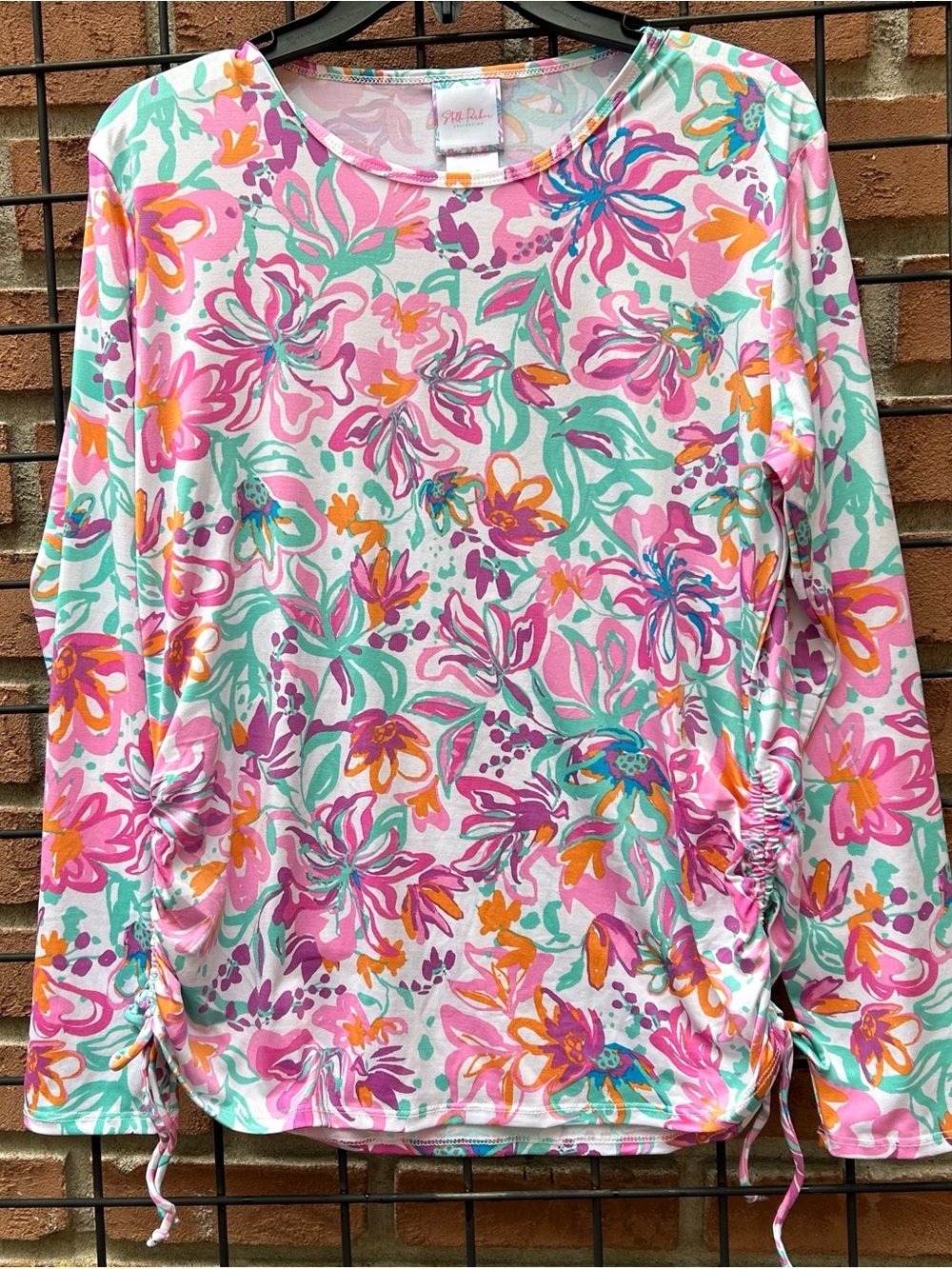Stella Parker Women’s Floral Swim Coverup — Active Top Pink & Teal
